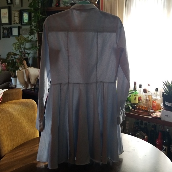 BCBGeneration Striped Fit and Flare Shirt Dress - Picture 7 of 8